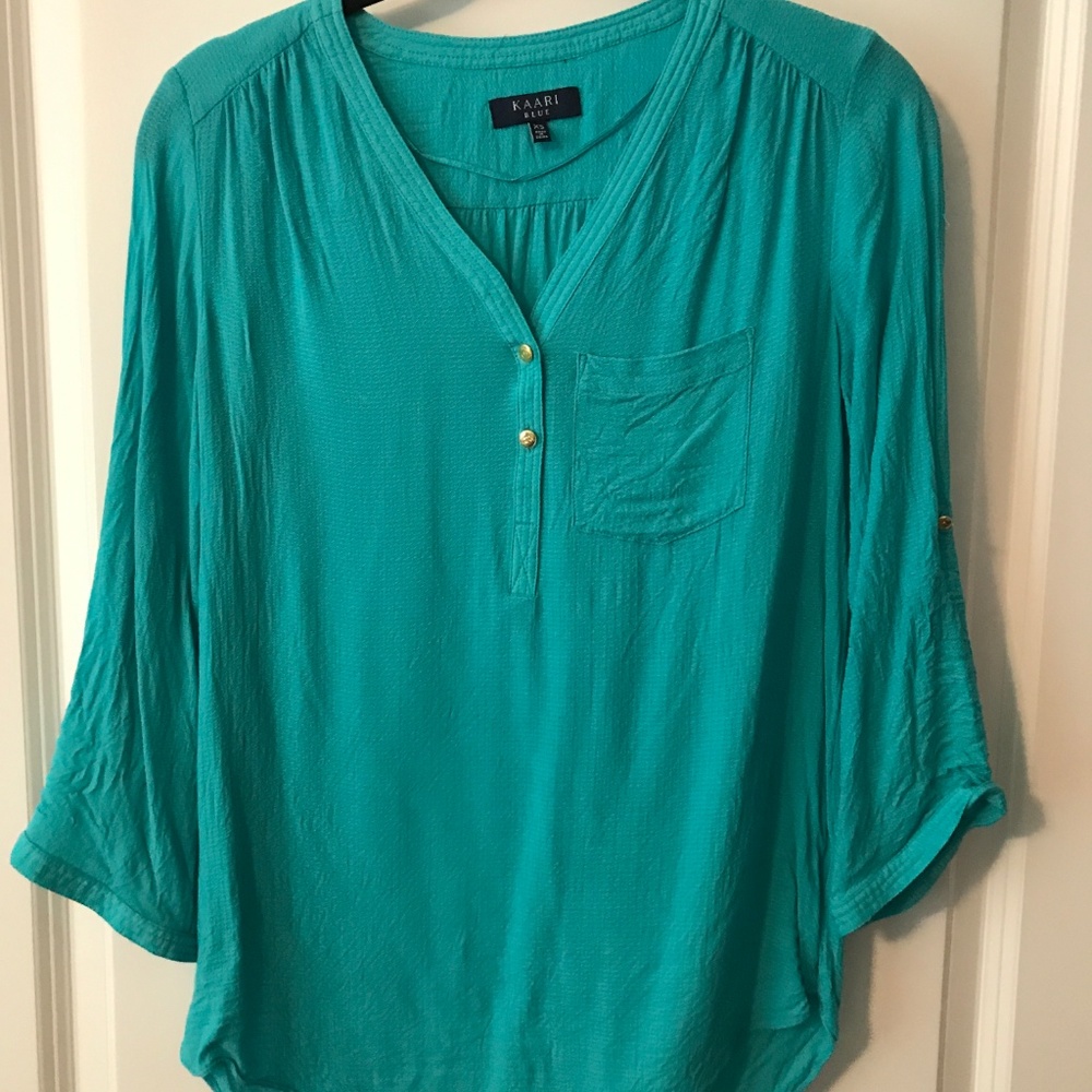 Kaari Blue Teal Blouse (XS)